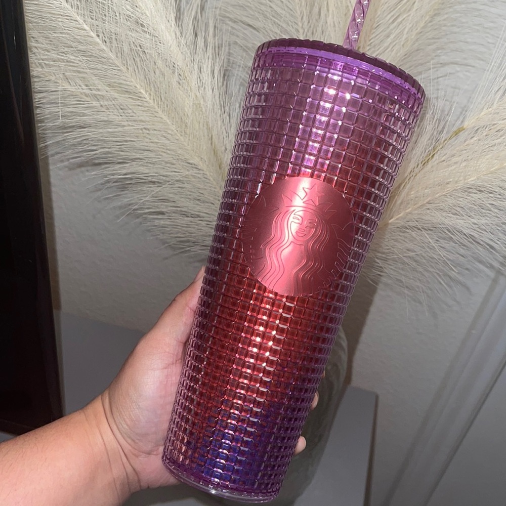 Starbucks 2021 purple grid tumbler